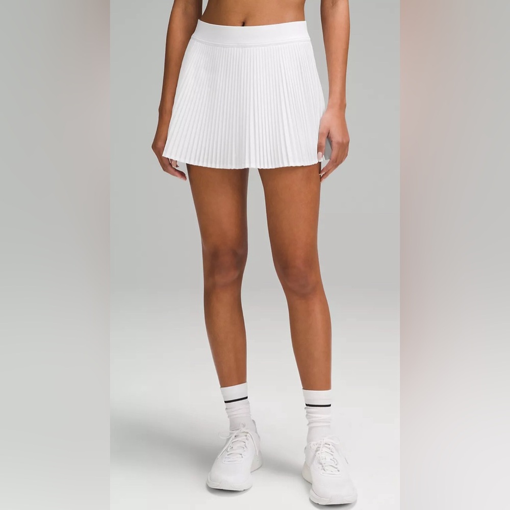 🆕Lululemon🍋 Varsity High-Rise Pleated Tennis Skirt Colour White Sz 4